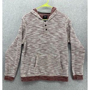 Union Sea / WA men's Brick Red Hoodie Sweater Long Sleeve Pocket Medium